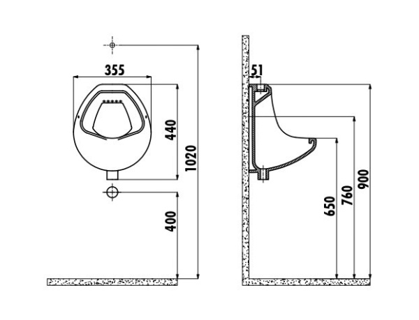 CREAVIT Писсуар TP600 
