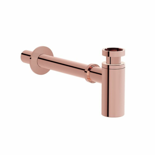 Сифон для раковины металлический, цвет медный 