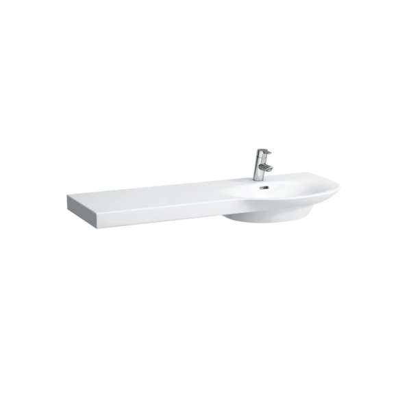 LAUFEN PALACE Раковина 1200х460х65 мм., столешница слева, с 1 отв для смес, с переливом, цвет белый (Со склада продаем с базами 4.0160.1/4.0160.2) 